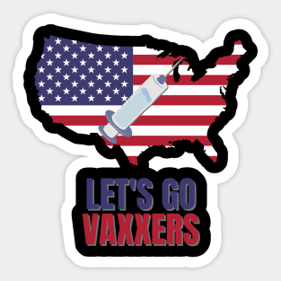 Let's Go Vaxxers USA Pro-Vaxx Political Design Sticker